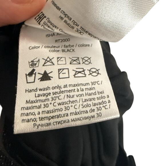 ROTATE Birger Christensen Isha Metallic Black Cut Out Halter V-Neck Jumpsuit 8 - Picture 13 of 15